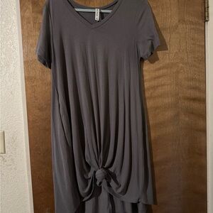 Zenana Outfitters Gray Maxi Dress